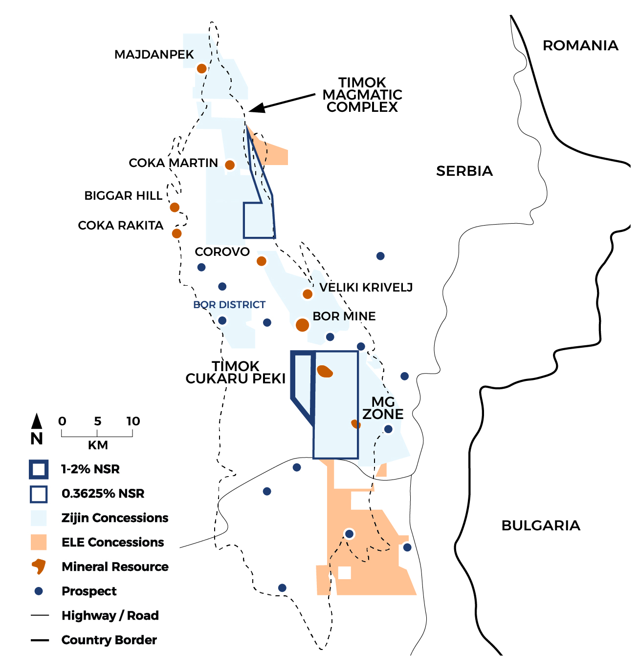 Map of the Timok Project