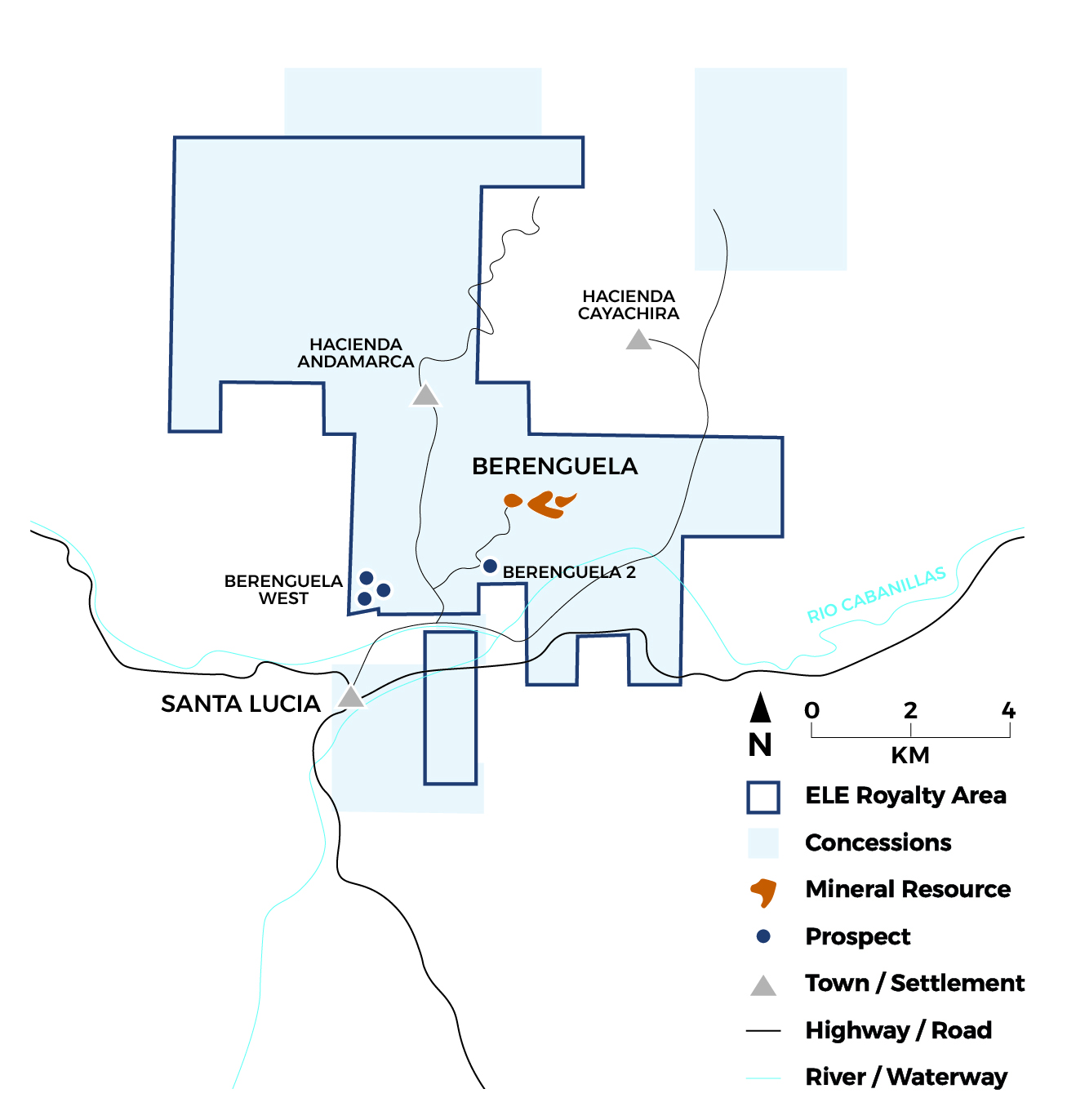 Map of the Berenguela Project