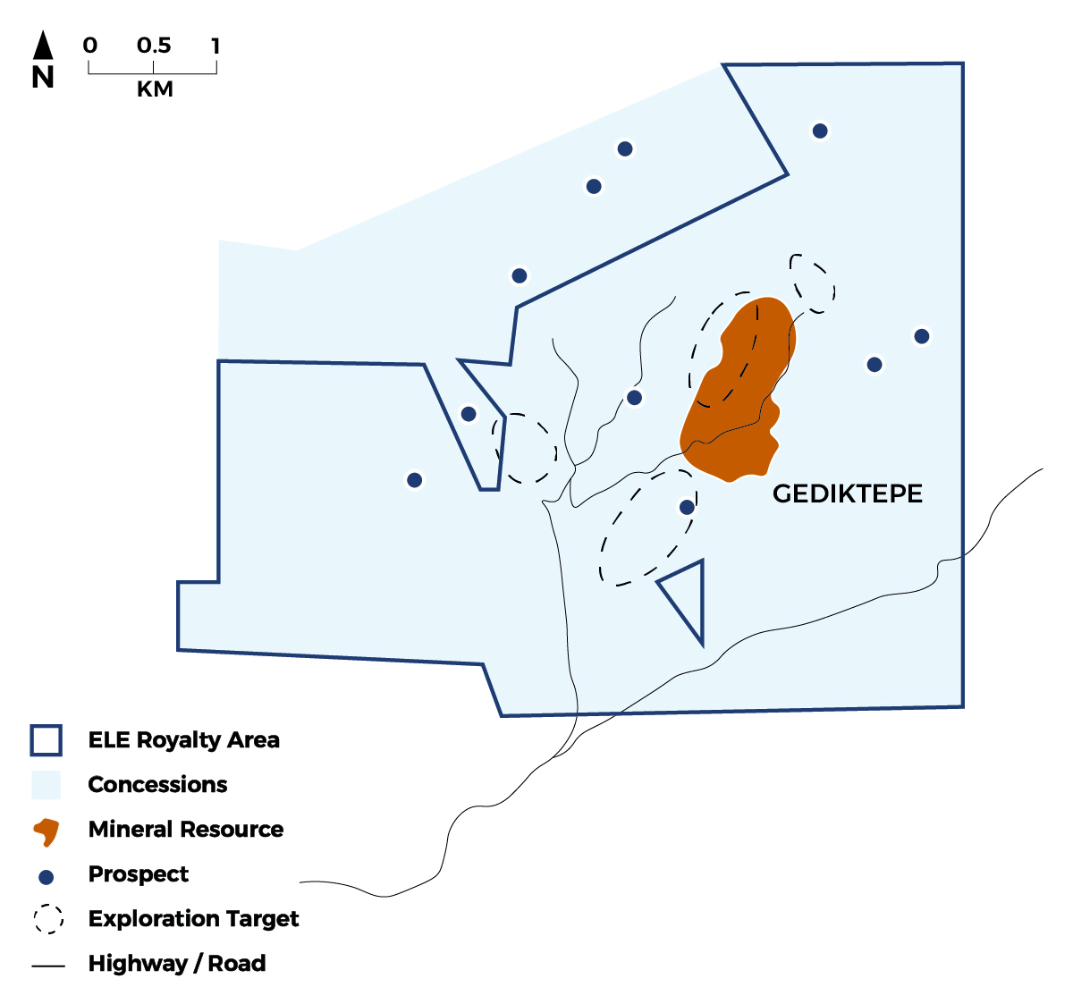 Map of the Gediktepe Project