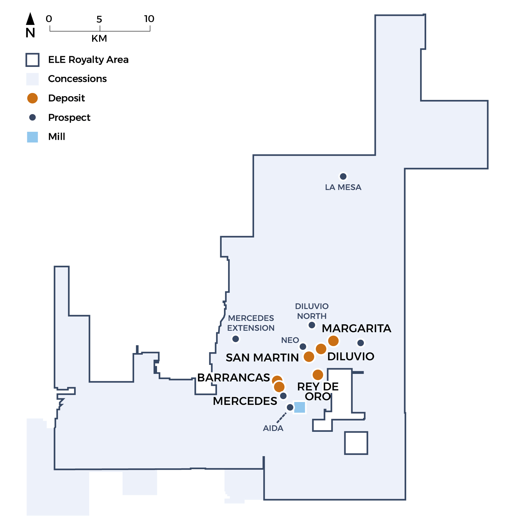 Map of the Mercedes Project