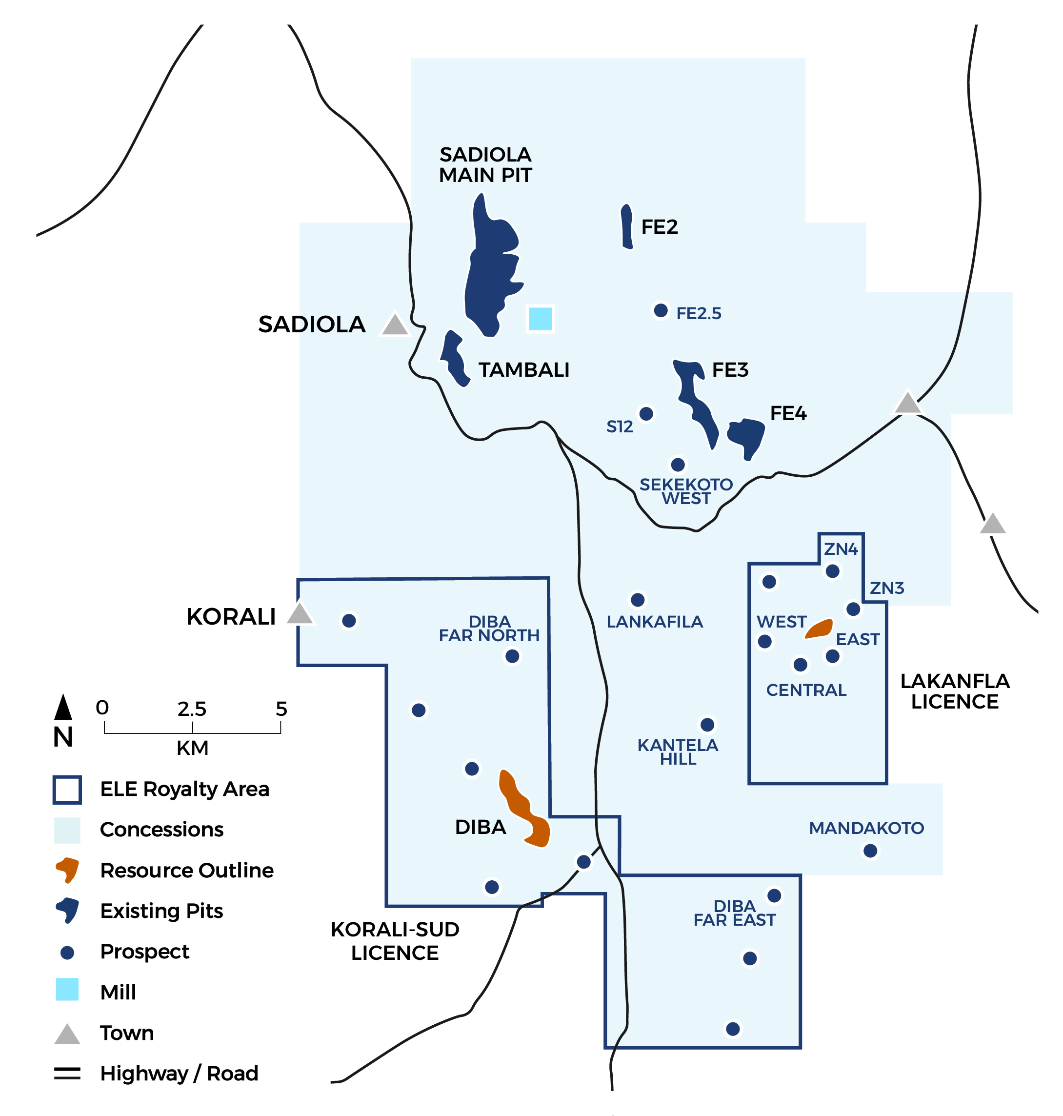 Map of the Sadiola Project